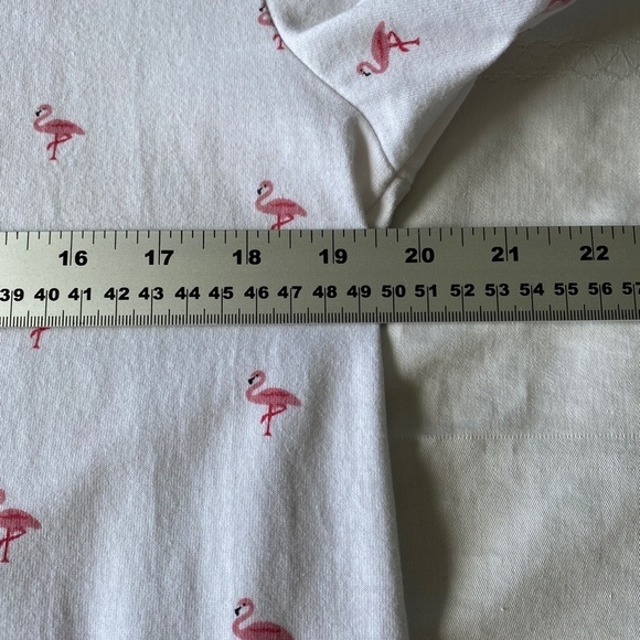 Denim & Flower Men's White Allover Flamingo Print Short Sleeve T-shirt Medium - Picture 6 of 8